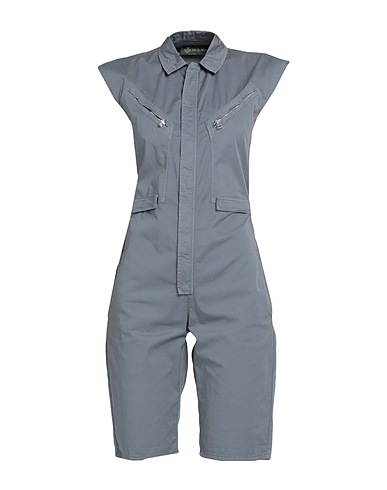 MR & MRS ITALY Jumpsuits and Dungarees Grey 97% Cotton, 3% Elastane