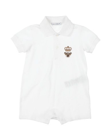 DOLCE&GABBANA Baby jumpsuit  White 100% Cotton, Viscose, Polyester, Polyamide, Lurex®