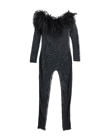 MAISON MARGIELA Overalls & Latzhosen Schwarz 92% Polyamid, 8% Elastan, Straussenfedern