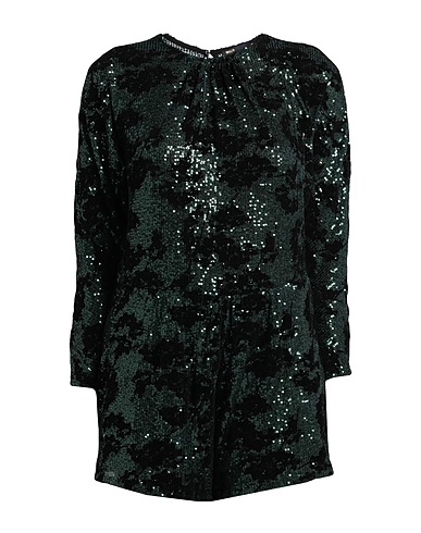 MAJE Jumpsuits and Dungarees Dark green 94% Polyester, 6% Elastane, Mother-of-pearl, Polyamide, Polyethylene