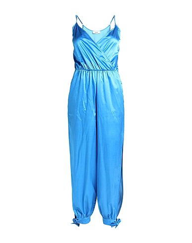 JIJIL Jumpsuits and Dungarees Light blue 58% Cotton, 35% Silk, 7% Elastane