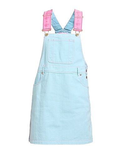 CHIARA FERRAGNI Denim dungaree Sky blue 100% Cotton