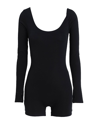 FRANKIES BIKINIS Jumpsuits and Dungarees Black 93% Cotton, 7% Elastane