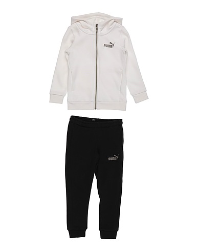 PUMA Tuta da ginnastica Bronze FZ Hooded Suit FL G
 Bianco 68% Cotone, 32% Poliestere, Elastan
