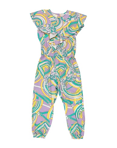 PUCCI Kids’ jumpsuit Lilac 94% Cotton, 6% Elastane, Mother-of-pearl