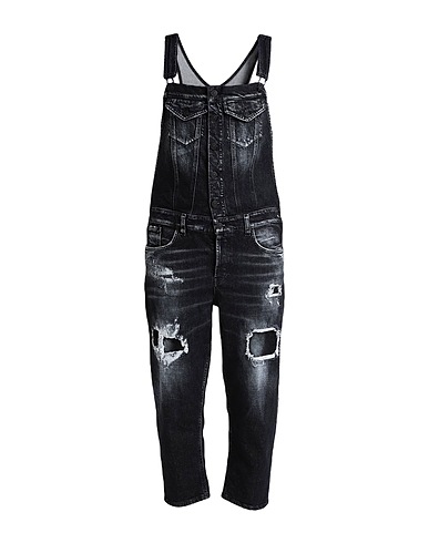 DONDUP Denim dungaree Black 98% Cotton, 2% Elastane
