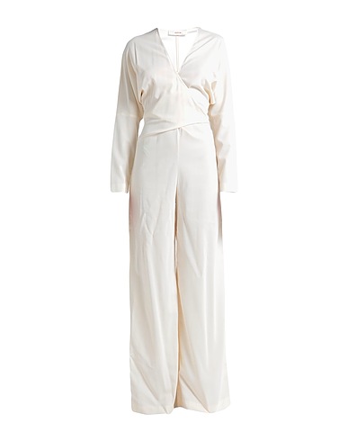 JUCCA Jumpsuits and Dungarees Cream 95% Viscose, 5% Elastane