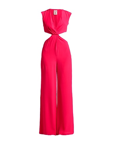 SEMICOUTURE Jumpsuits and Dungarees Magenta 65% Acetate, 35% Silk