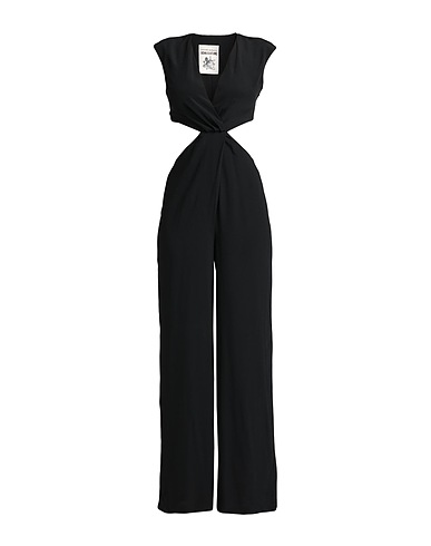 SEMICOUTURE Jumpsuits and Overalls Black 65% Acetate, 35% Silk
