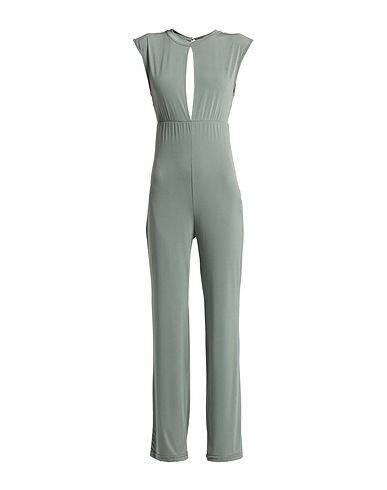 ANGELA MELE MILANO Jumpsuits and Dungarees Military green 50% Viscose, 45% Polyester, 5% Elastane
