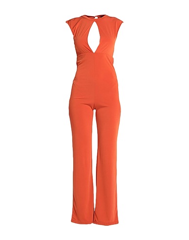 ANGELA MELE MILANO Jumpsuits and Dungarees Orange 50% Viscose, 45% Polyester, 5% Elastane