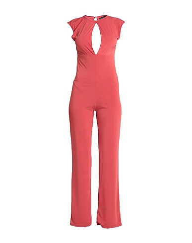 ANGELA MELE MILANO Jumpsuits and Overalls Salmon pink 50% Viscose, 45% Polyester, 5% Elastane