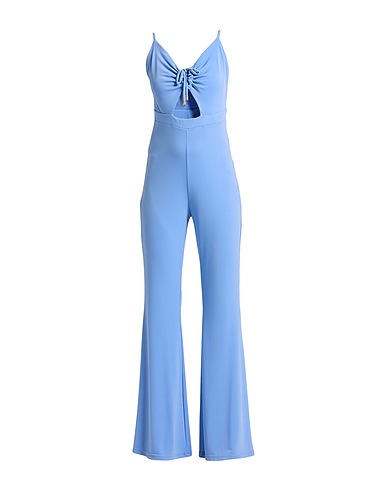 RELISH Jumpsuits and Dungarees Sky blue 96% Polyester, 4% Elastane