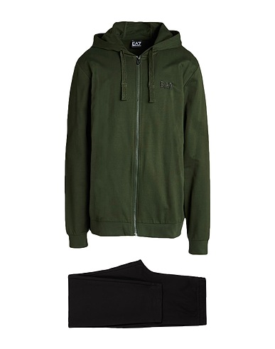 EA7 Tracksuit Military green 100% Cotton