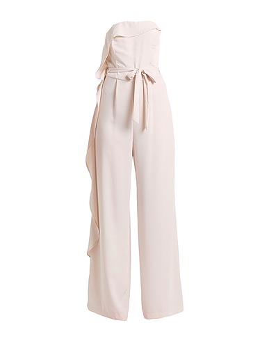 VICOLO Jumpsuits and Overalls Ivory 96% Polyester, 4% Elastane