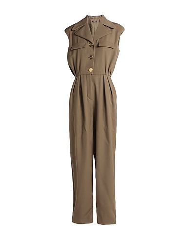 BALMAIN Tute e Salopette Khaki 100% Lana