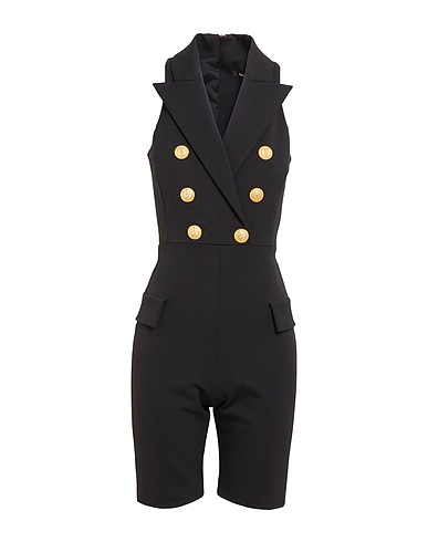 BALMAIN Jumpsuits and Dungarees Black 54% Cotton, 42% Polyamide, 4% Elastane