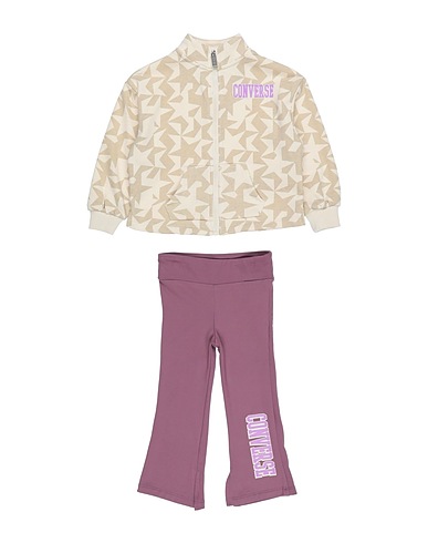 CONVERSE Tuta da ginnastica PRINTED JKT & LEGGING SET
 Beige 60% Cotone, 40% Poliestere, Elastan