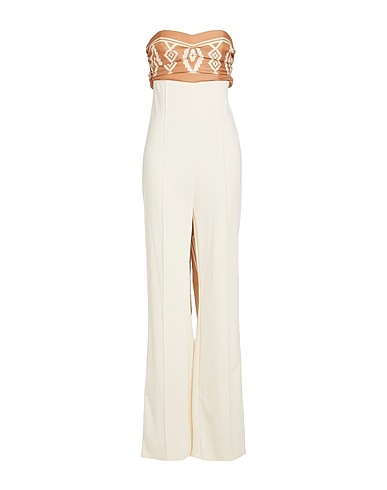 ELISABETTA FRANCHI Tute e Salopette Panna 96% Viscosa, 4% Elastan, Poliestere