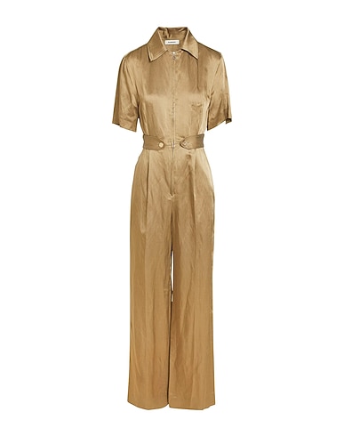 SANDRO Jumpsuits and Dungarees Military green 52% Viscose, 48% Linen