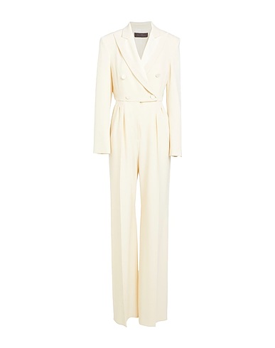 MAX MARA Jumpsuits and Dungarees Cream 98% Virgin Wool, 2% Elastane