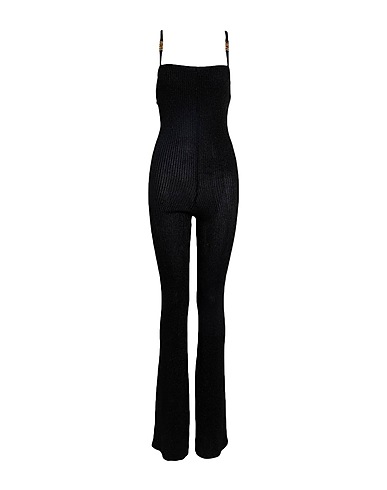 GCDS Jumpsuits and Overalls Black 70% Viscose, 15% Polyester, 15% Metallic fiber