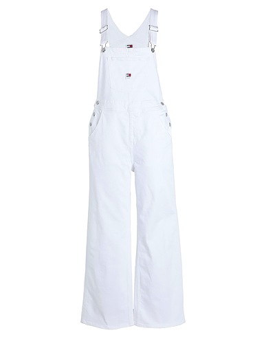 TOMMY JEANS デニムジャンプスーツ ホワイト コットン 99% / ポリウレタン 1%