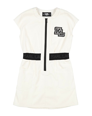 KARL LAGERFELD Kids’ dresses AVORIO 100% Polyester, Polyurethane coated