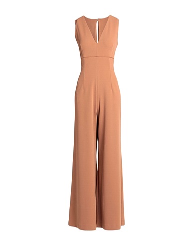 MAISON LAVINIATURRA Jumpsuits and Dungarees Camel 95% Polyester, 5% Elastane