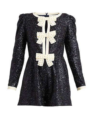 SALONI Jumpsuits and Dungarees Midnight blue 100% Polyester, Silk