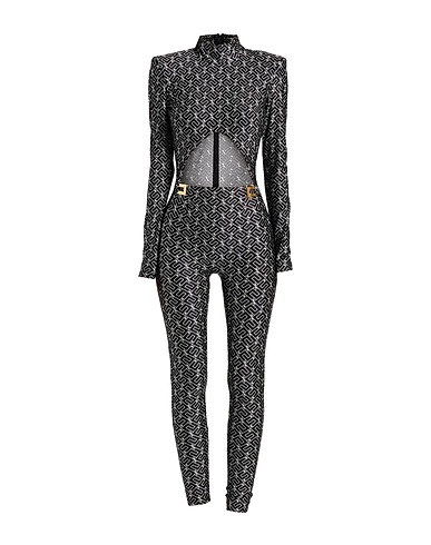 ELISABETTA FRANCHI Jumpsuits and Dungarees Black 78% Polyamide, 22% Elastane