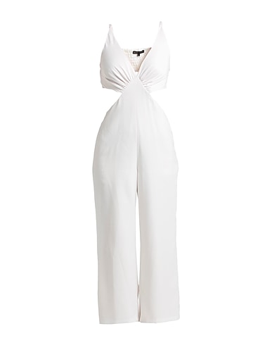 MAJE Jumpsuits and Dungarees Ivory 100% Polyester, Acetate, Elastane