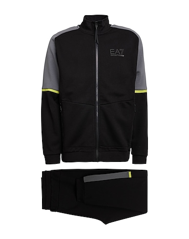 EA7 Tuta Sportiva Nero 85% Cotone, 15% Poliestere, Elastan