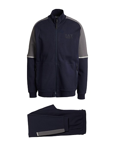 EA7 Tracksuit Navy blue 85% Cotton, 15% Polyester, Elastane
