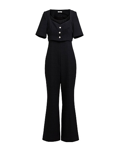 SANDRO Jumpsuits and Overalls Black 49% Cotton, 25% Viscose, 20% Acrylic, 6% Polyamide
