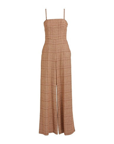 TWINSET Jumpsuits and Dungarees Brown 39% Wool, 30% Polyester, 30% Viscose, 1% Elastane