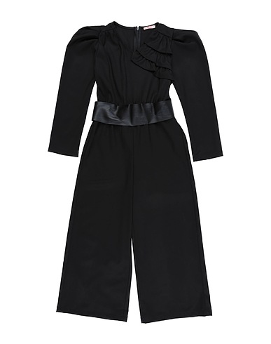 LIU •JO Kids’ jumpsuit Black 72% Cotton, 18% Acrylic, 7% Polyester, 2% Other Fibres, 1% Polyamide