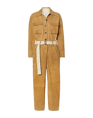 HALFBOY Jumpsuits and Overalls Camel 100% Ovine leather, Cotton, Polyamide