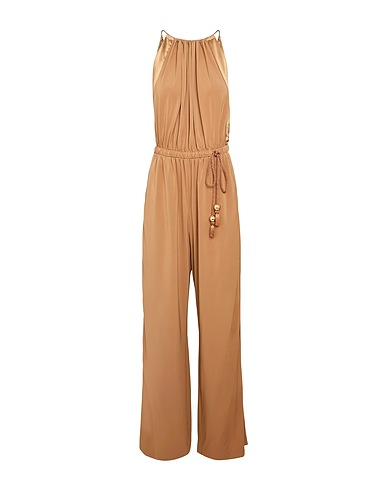 MAX MARA Jumpsuits and Overalls Camel 92% Viscose, 8% Elastane, Silk