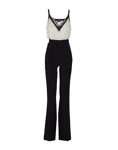 ELISABETTA FRANCHI Jumpsuits and Overalls Black 100% Polyamide, Plastic, Viscose, Polyester, Elastane