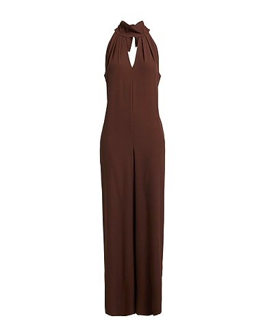 PLEASE Jumpsuits and Dungarees Dark brown 96% Polyester, 4% Elastane