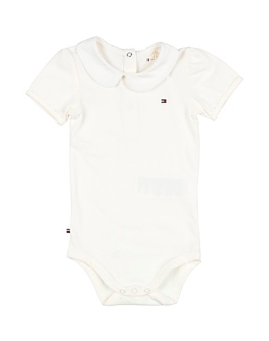TOMMY HILFIGER Baby bodysuit Ivory 93% Cotton, 7% Elastane
