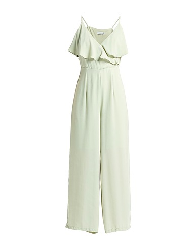 VILA Jumpsuits and Dungarees Light green 100% Polyester
