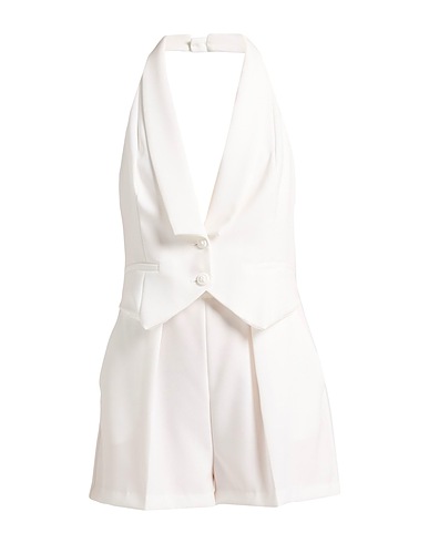 ELISABETTA FRANCHI Jumpsuits and Dungarees White 100% Polyester