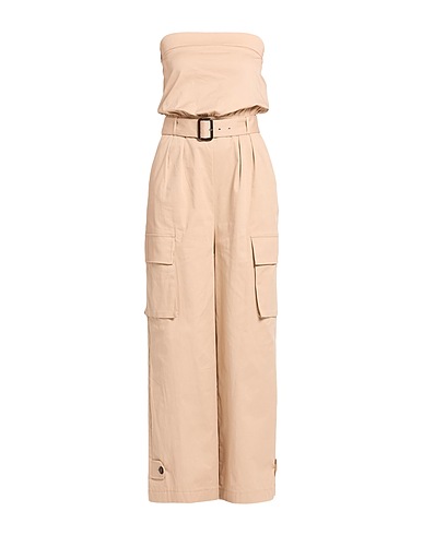 VICOLO Jumpsuits and Dungarees Beige 97% Cotton, 3% Elastane