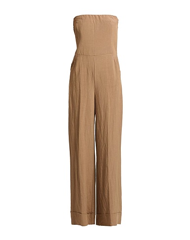 KAOS Jumpsuit KHAKI 60% Viscose, 40% Linen