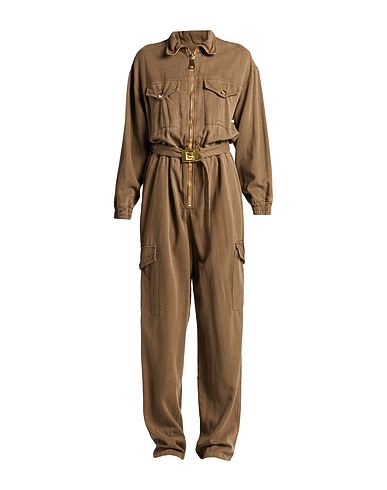 ELISABETTA FRANCHI Jumpsuits and Dungarees Khaki 100% Lyocell