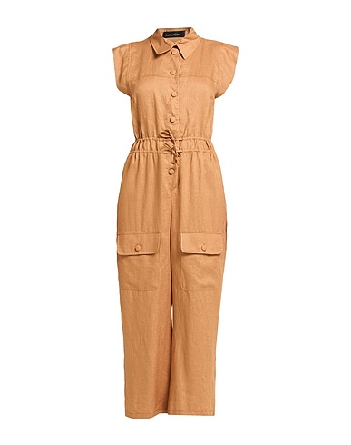 ACTUALEE Jumpsuits and Dungarees Camel 100% Linen