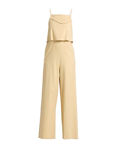 ALYSI Jumpsuits and Overalls Beige 51% Linen, 46% Viscose, 3% Elastane