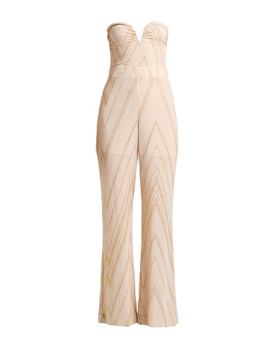LIU •JO Jumpsuits and Dungarees Beige 87% Polyamide, 8% Metallic Polyester, 5% Elastane